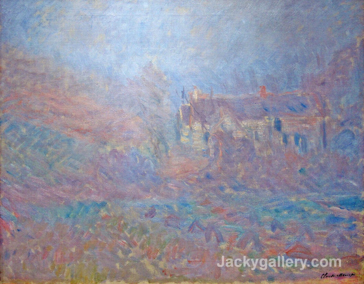 Houses at Falaise in the Fog by Claude Monet paintings reproduction
